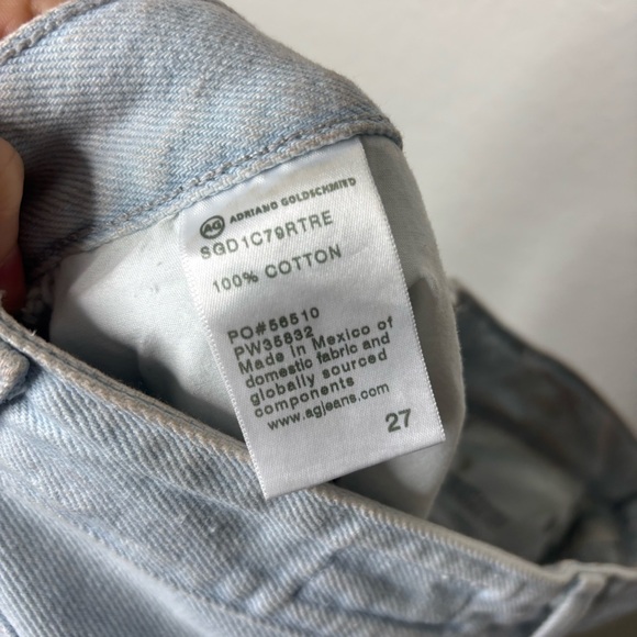 NWT AG Clove Pintuck High Waist Straight Leg Jeans Size 27 - Picture 6 of 6